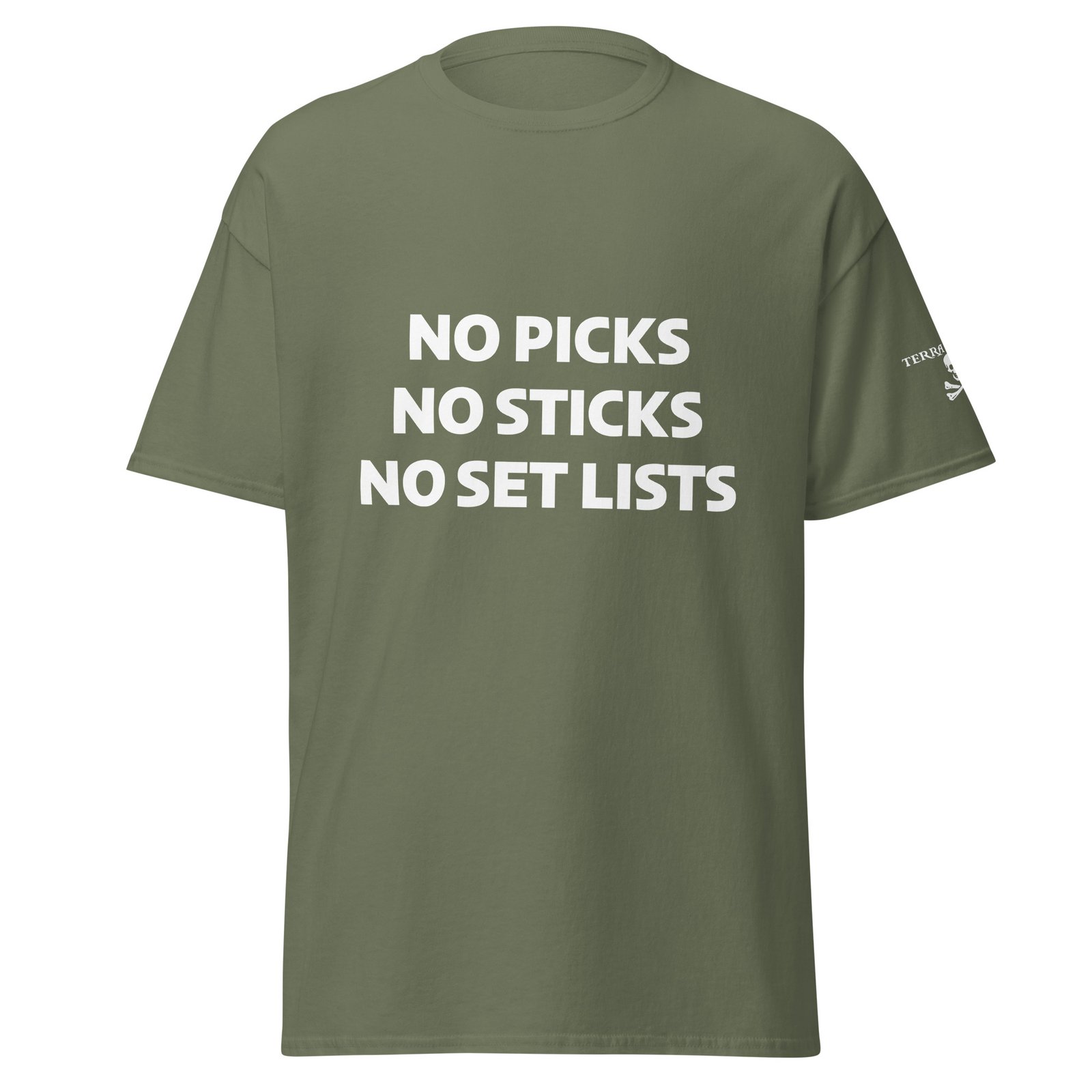 No Picks, No Sticks, No Set Lists T-shirt - Image 5